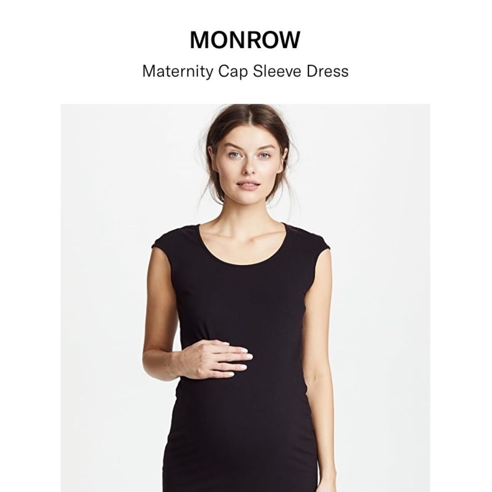 Monrow cap sleeve maternity dress